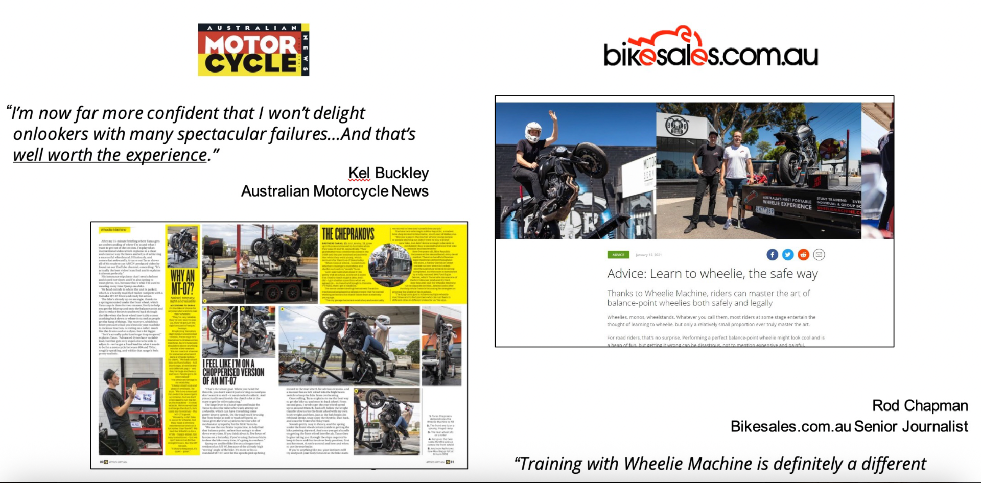 Více zde o Wheelie Machine Australia