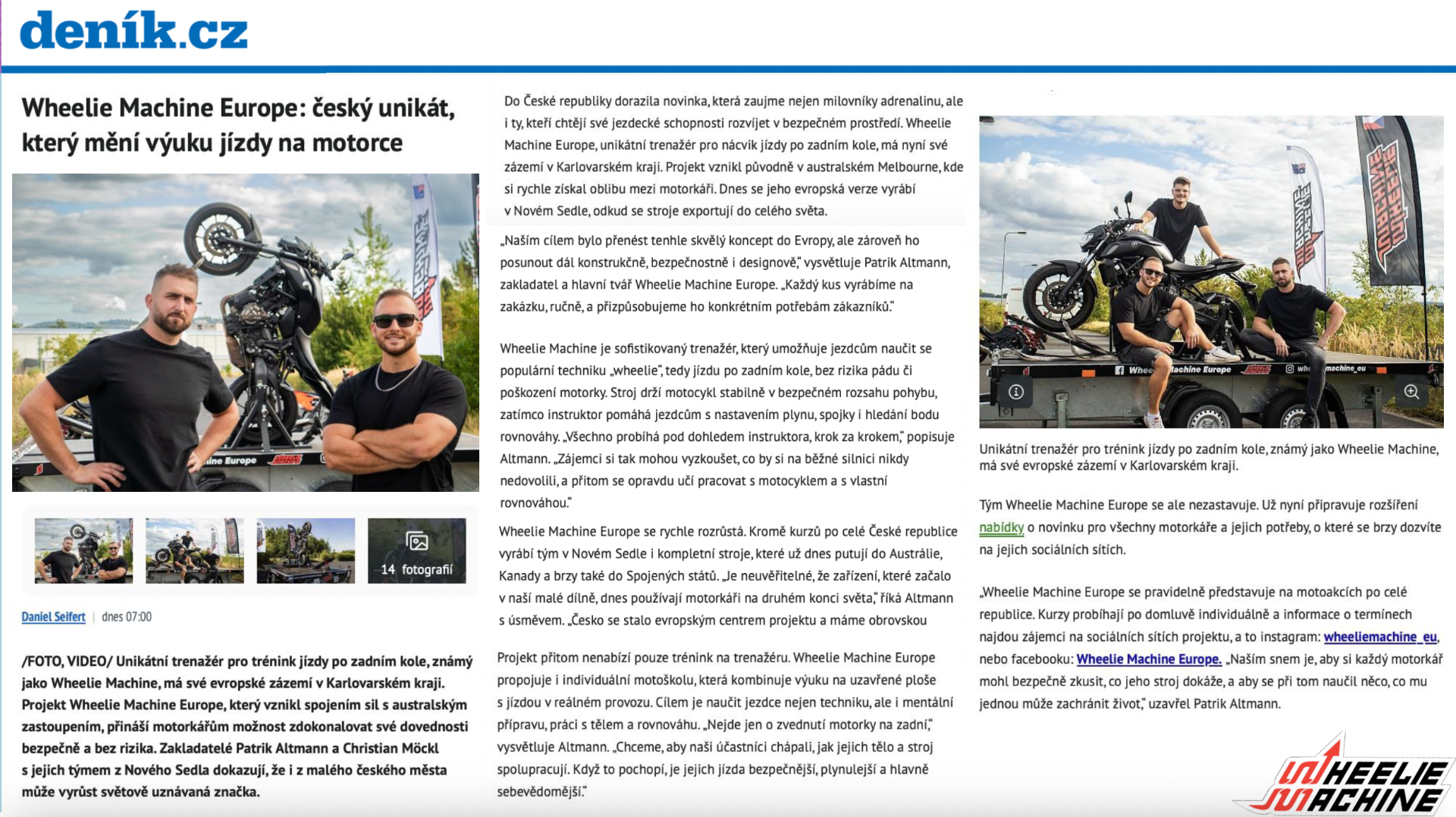 Více zde o Wheelie Machine Europe